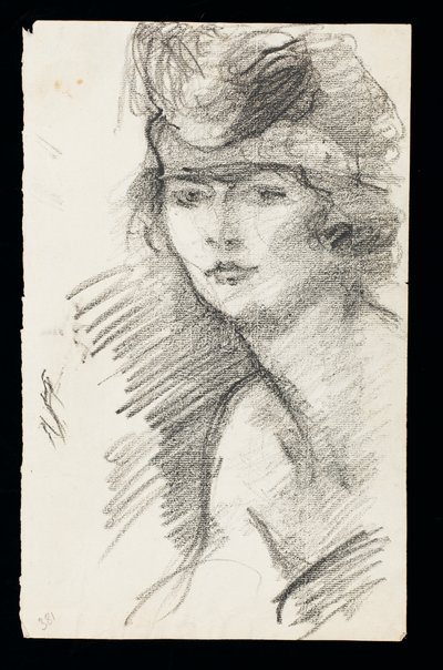 Studie eines Modells mit Haarband, ca. 1900 von Albert de Belleroche